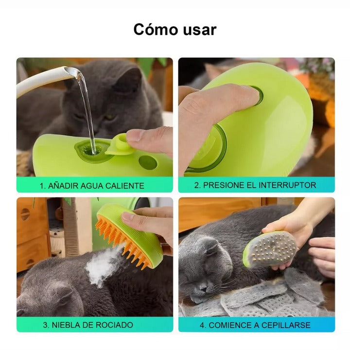 Cepillo A Vapor Para Gatos